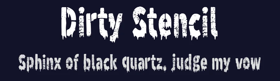 Dirty Stencil by Woodcutter — Decorative Font — thumbnail 2