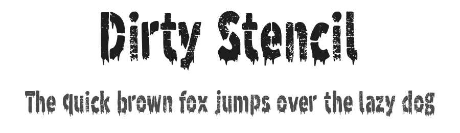 Dirty Stencil by Woodcutter — Decorative Font