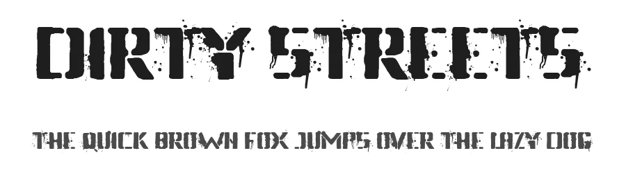 Dirty Streets by Woodcutter — Decorative Font