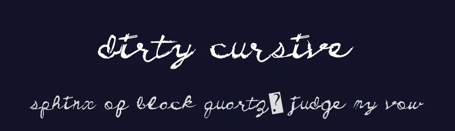 Dirty Cursive by Xerographer Fonts — Script Handwritten Font — thumbnail 2