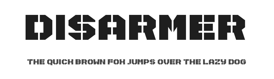 Disarmer by Chequered Ink β Decorative Font