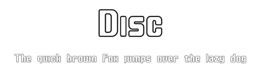 Disc by BRIDGEco — Display Font