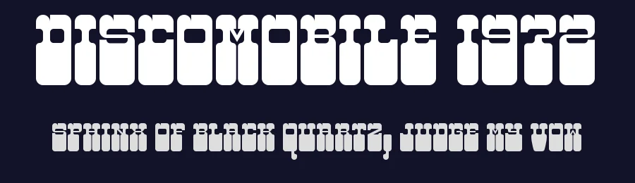 Discomobile 1972 by Damien Gosset — Decorative Font — thumbnail 2