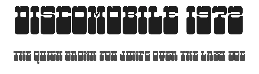 Discomobile 1972 by Damien Gosset — Decorative Font