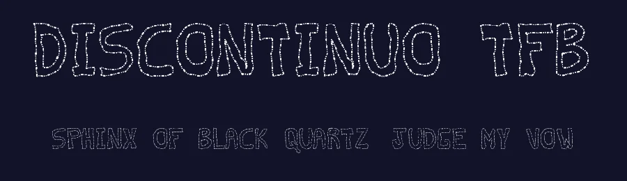 Discontinuo TFB by zanatlija — Decorative Font — thumbnail 2