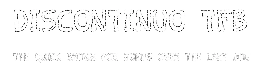 Discontinuo TFB by zanatlija — Decorative Font