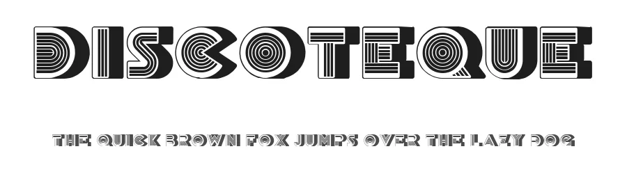 Discoteque by Vladimir Nikolic — Decorative Font
