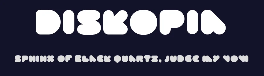Diskopia by NimaType — Decorative Font — thumbnail 2
