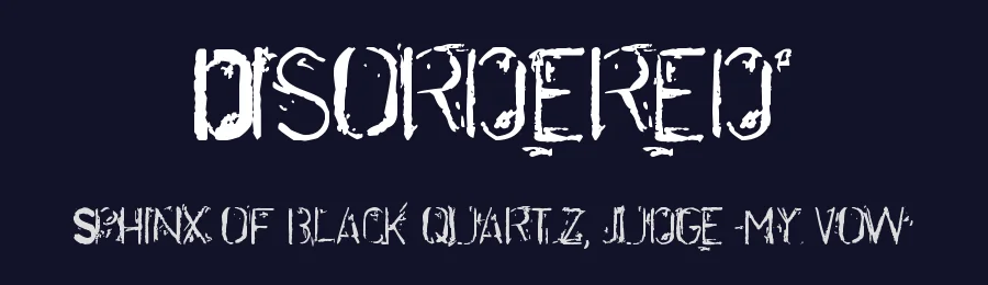 Disordered by James Stone — Decorative Font — thumbnail 2