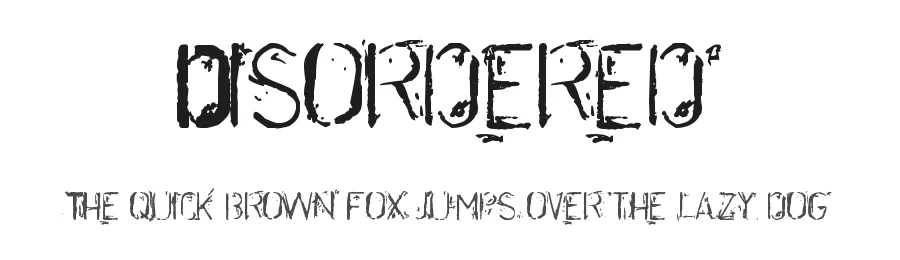 Disordered by James Stone — Decorative Font