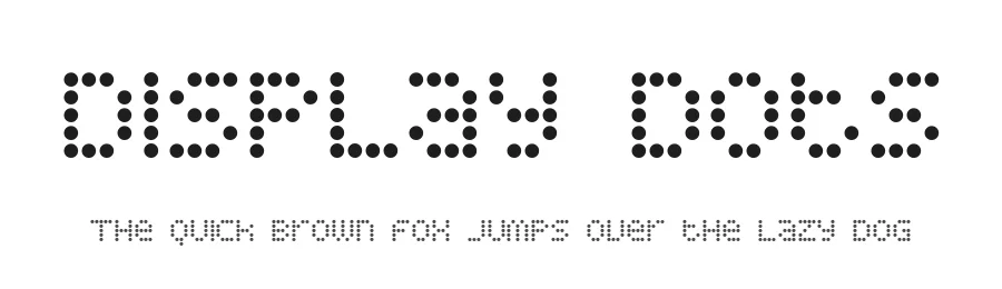 Display Dots by dustBUST — Display Font