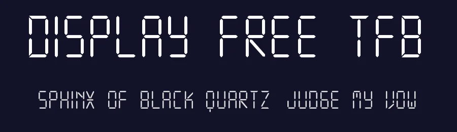 Display Free TFB by zanatlija — Display Font — thumbnail 2