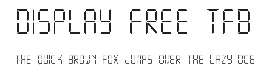 Display Free TFB by zanatlija — Display Font