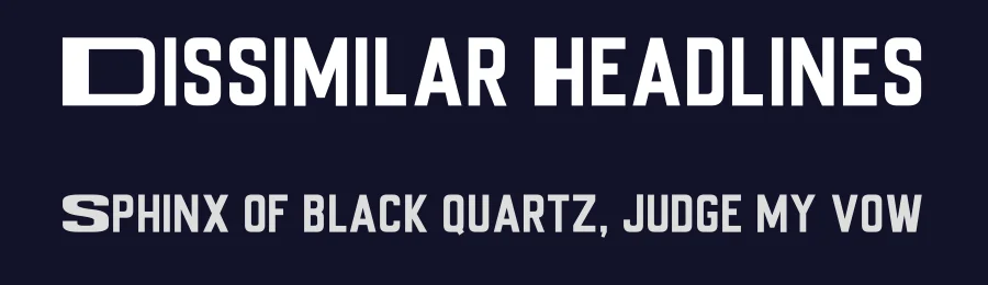 Dissimilar Headlines by imagex — Sans Serif Font — thumbnail 2
