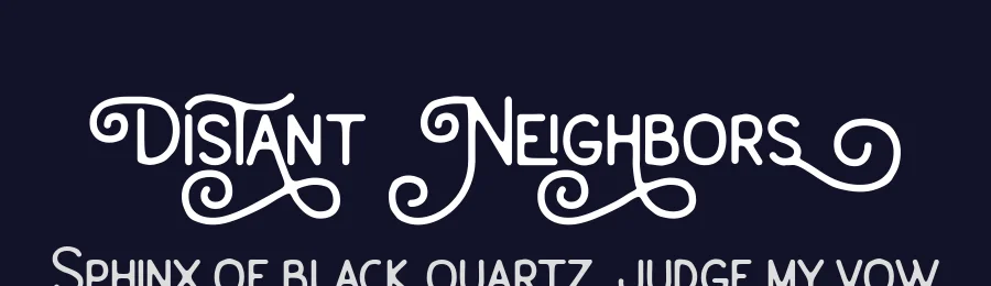 Distant Neighbors by Prioritype Co — Decorative Font — thumbnail 2