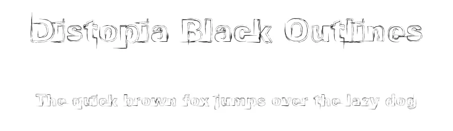 Distopia Black Outlines