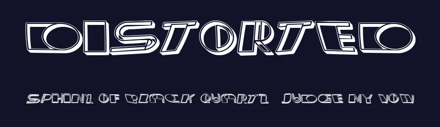 Distorted by Vladimir Nikolic — Decorative Font — thumbnail 2