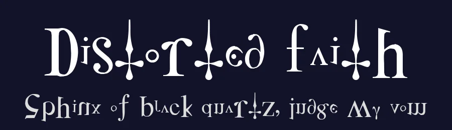 Distorted Faith by Uzim — Blackletter Font — thumbnail 2