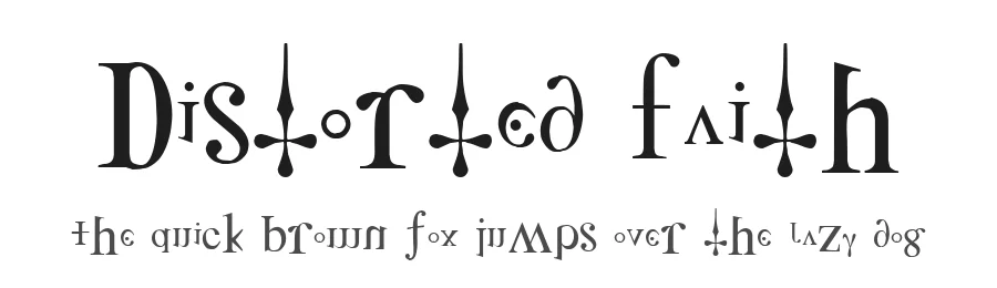 Distorted Faith by Uzim — Blackletter Font