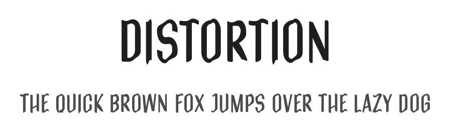Distortion by Motokiwo — Decorative Font