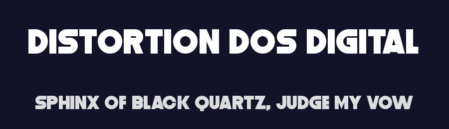 Distortion Dos Digital by Chequered Ink — Sans Serif Font — thumbnail 2