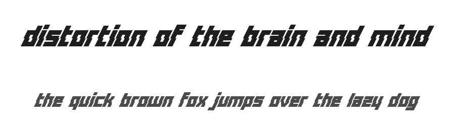 Distortion Of The Brain And Mind by Chequered Ink — Display Font