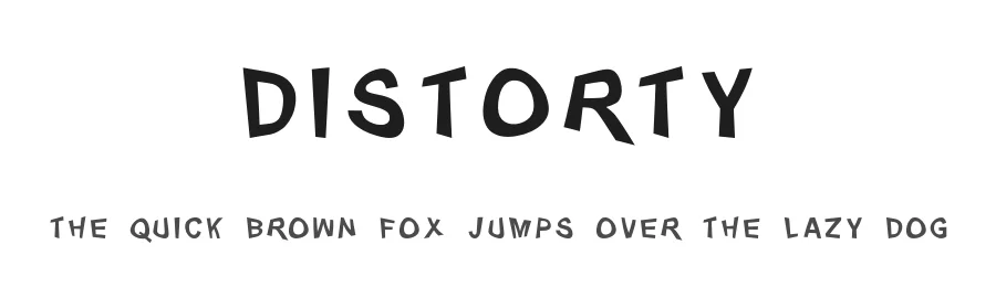 Distorty by Robertas Pezas β Decorative Font