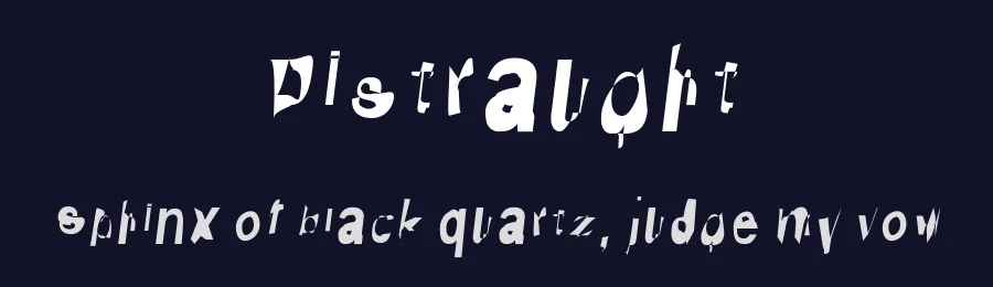 Distraught by KineticPlasma Fonts — Decorative Font — thumbnail 2