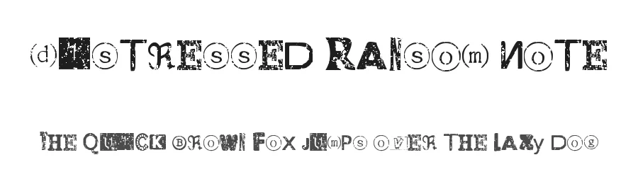 Distressed Ransom Note