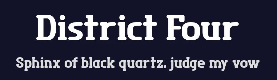 District Four by Chequered Ink — Sans Serif Font — thumbnail 2