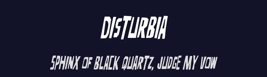 Disturbia by Iconian Fonts — Decorative Font — thumbnail 2