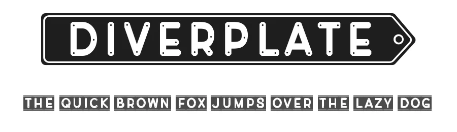 Diverplate by Kotak Kuning Studio — Decorative Font