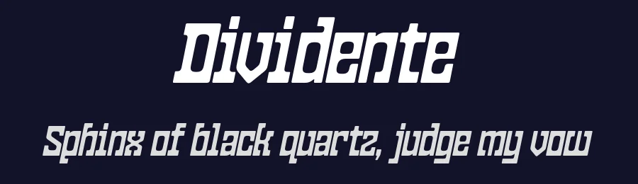 Dividente by Typodermic Fonts — Decorative Font — thumbnail 2