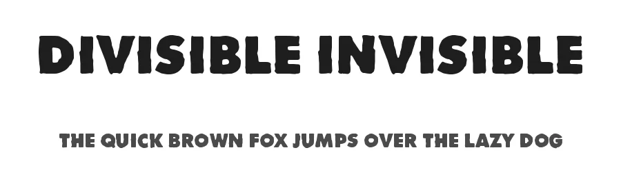 Divisible Invisible by Juha Korhonen — Decorative Font