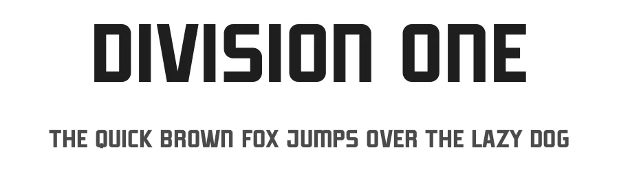 Division One by Don Marciano — Sans Serif Font