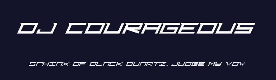 DJ Courageous by Marianfudge — Display Font — thumbnail 2