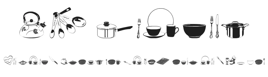 DJ Kitchen by strat — Dingbats Font