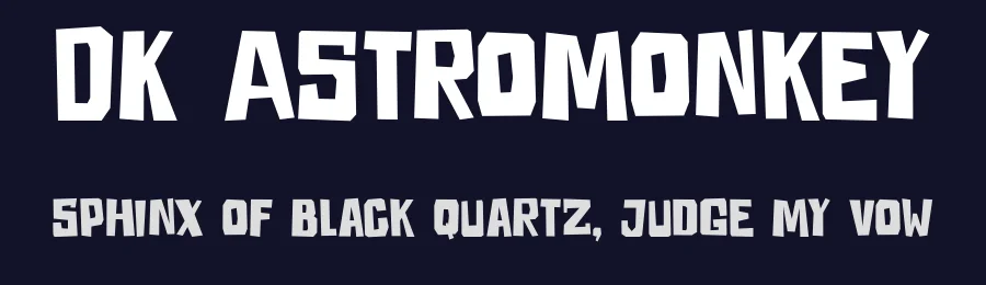DK Astromonkey by Hanoded — Decorative Font — thumbnail 2