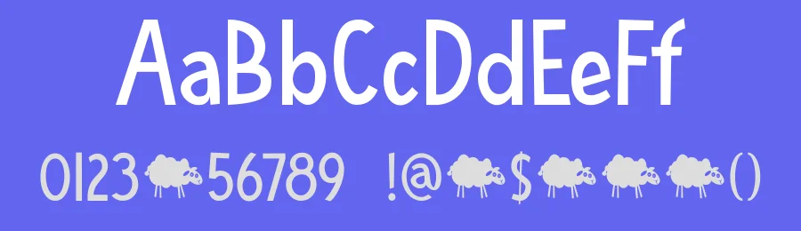DK Blue Sheep by Hanoded — Decorative Font — thumbnail 3