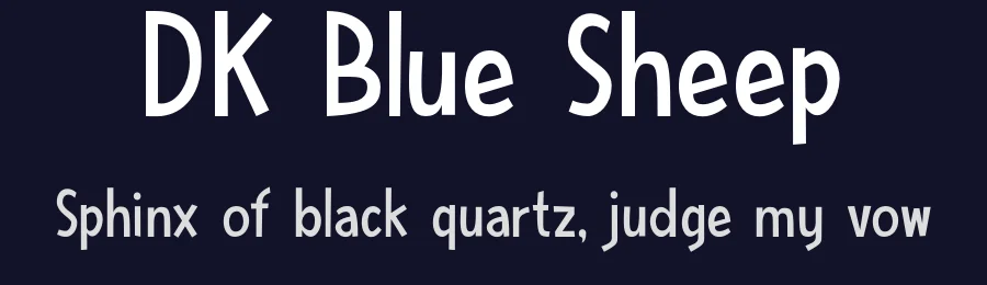 DK Blue Sheep by Hanoded — Decorative Font — thumbnail 2