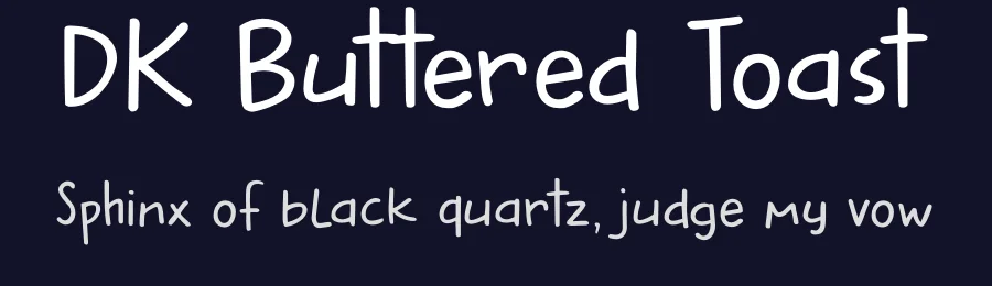 DK Buttered Toast by Hanoded — Script Handwritten Font — thumbnail 2