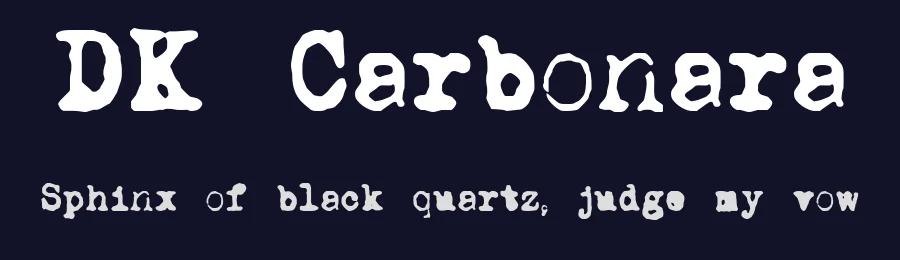 DK Carbonara by Hanoded — Decorative Font — thumbnail 2