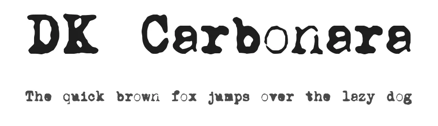 DK Carbonara by Hanoded — Decorative Font
