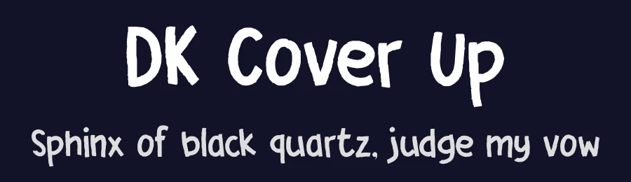 DK Cover Up by Hanoded — Decorative Font — thumbnail 2
