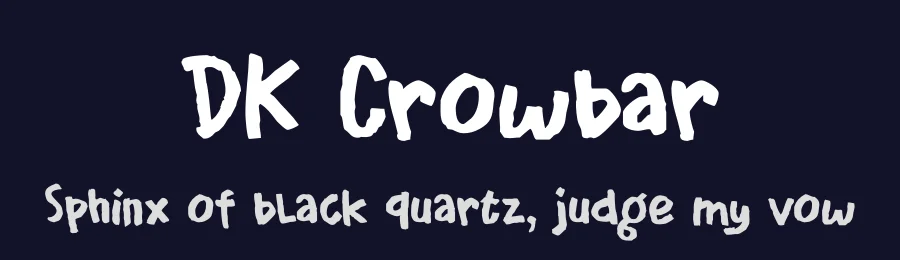 DK Crowbar by Hanoded — Decorative Font — thumbnail 2