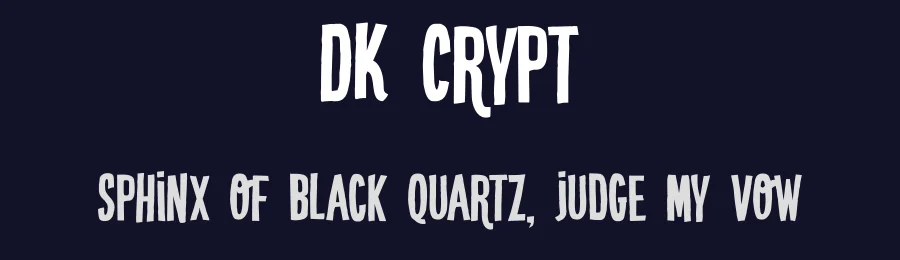 DK Crypt by Hanoded — Decorative Font — thumbnail 2
