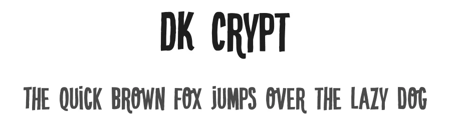 DK Crypt by Hanoded — Decorative Font