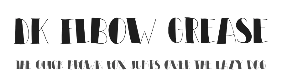 DK Elbow Grease by Hanoded β Decorative Font