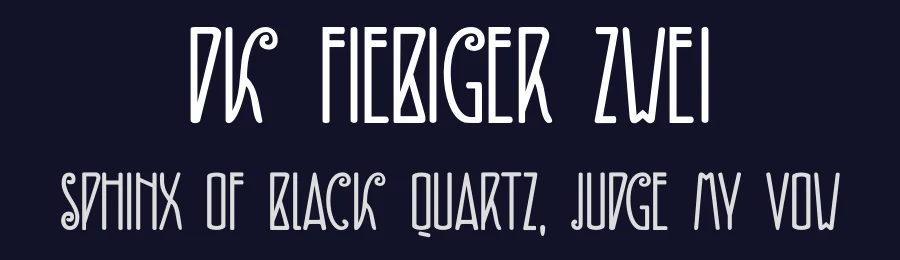 DK Fiebiger Zwei by Hanoded — Decorative Font — thumbnail 2
