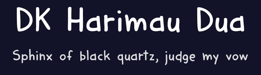 DK Harimau Dua by Hanoded — Decorative Font — thumbnail 2